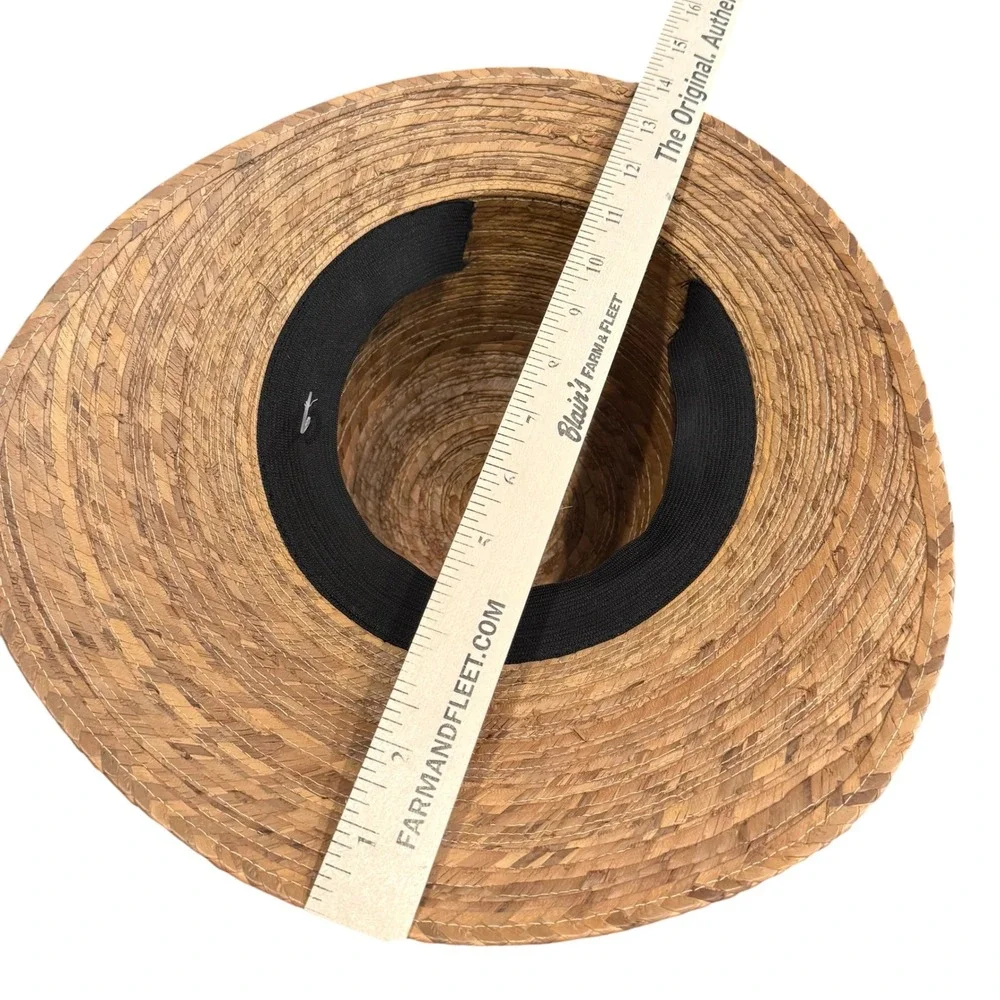 Tula Laurrel Natural Palm Straw Hat Beige Tan Cottagecore Sun Vacation Beach
